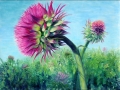 Mature Thistle    Monotype, Oil on Paper, 40" x 30"